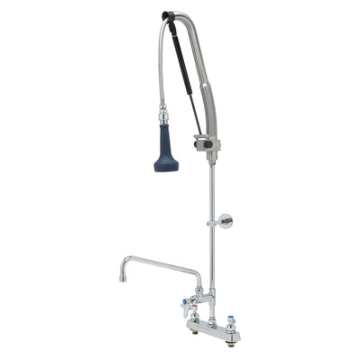 T&S Brass B-5120-12-CRB8P Pull-Down Pre-Rinse - 12" Add-On Faucet & Ceramas
