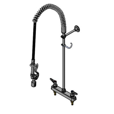 T&S Brass B-5120-CR-BJ Workboard Pre-Rinse - 8" Deck Mount w/ Cerama & B-0107-J