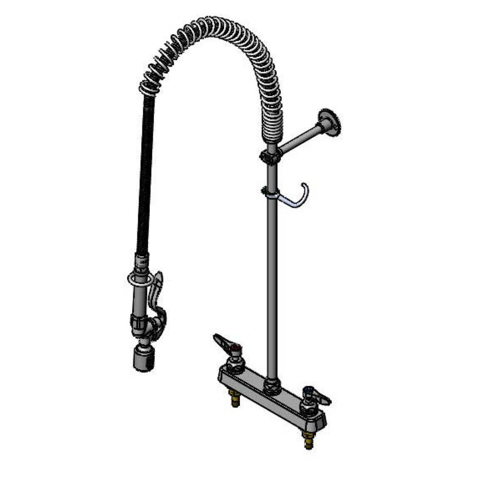 T&S Brass B-5120-CR-BJ Workboard Pre-Rinse - 8" Deck Mount w/ Cerama & B-0107-J