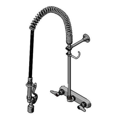 T&S Brass B-5125-BJ Workboard Pre-Rinse - 8" Wall Mount w/ Eterna & B-0107-J