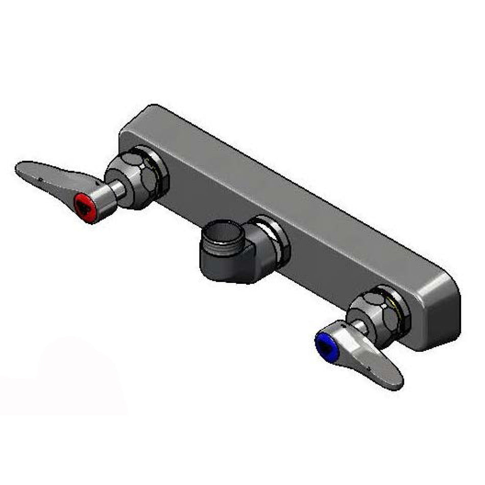 8" Wall Mount Workboard PRU Base Faucet, Less Nozzle, CV-Ceramas, Lever Handles