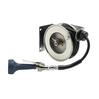 T&S Brass B-7102-08M Open SS Hose Reel - 3/8" x 12' w/ B-0108 Valve
