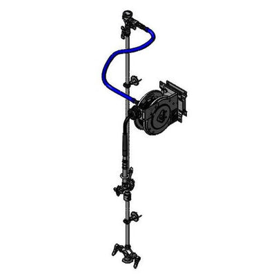 T&S Brass B-7102-U1JPS9E Open 12' SS Hose Reel System - Exposed Piping & B-0107-J
