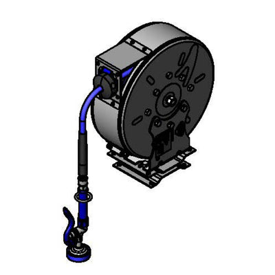 T&S Brass B-7122-C01-PPB Enclosed 30' SS Reel - Painted Pivot Bracket Mount