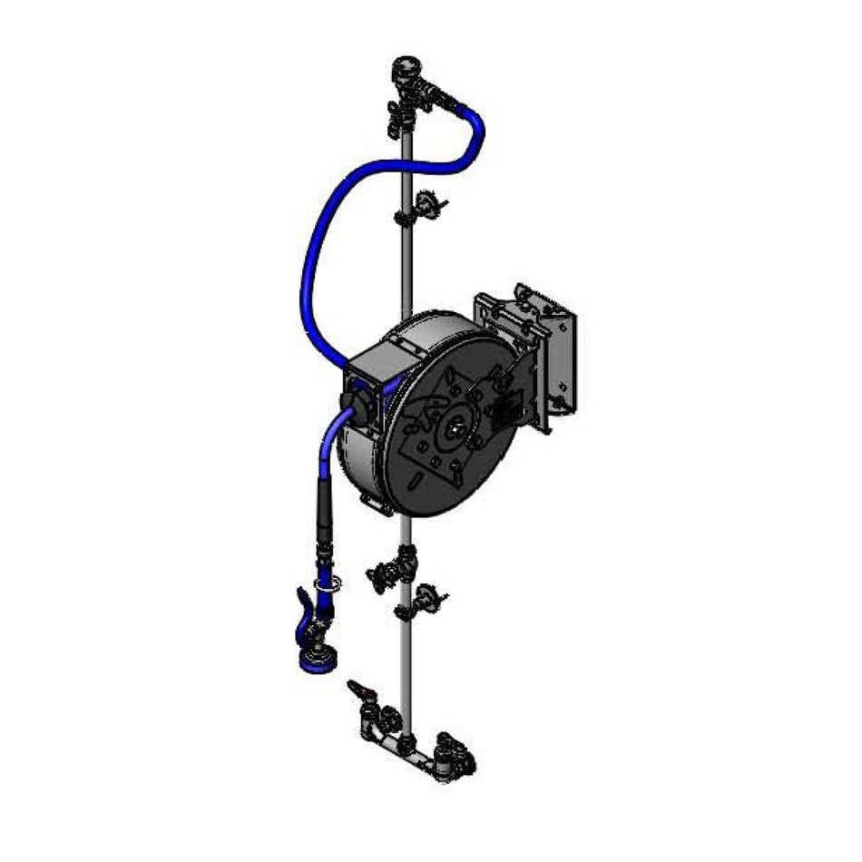 T&S Brass B-7122-C01WS1C Enclosed 30' SS Reel System - EasyInstall & Ceramas