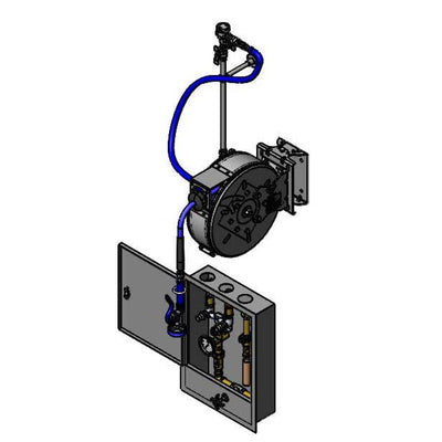 T&S Brass B-7122-C01WS5 Enclosed SS Reel Cabinet System - 30' Hose & EasyInstall