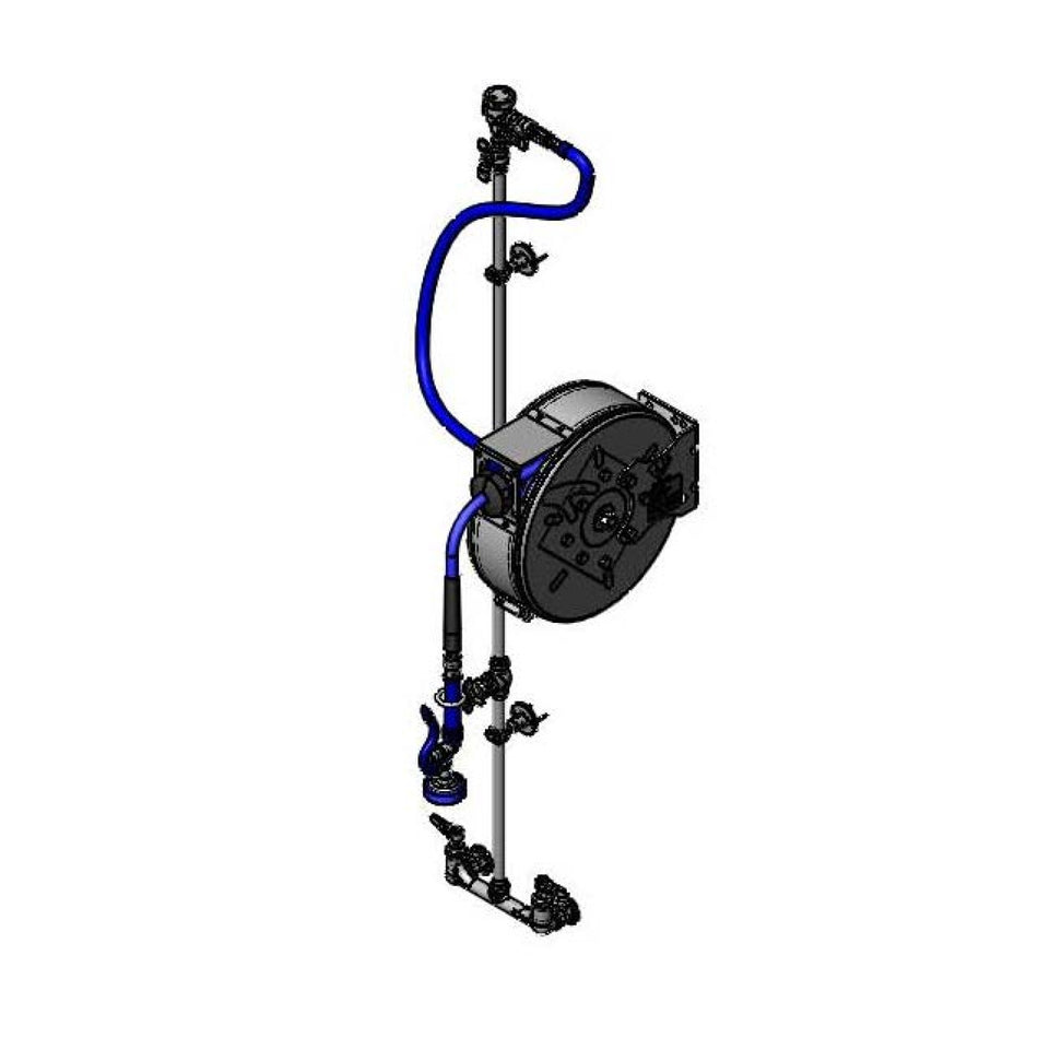 T&S Brass B-7122-C01XS1E Enclosed 30' SS Reel System - Vac Breaker & Exposed Piping