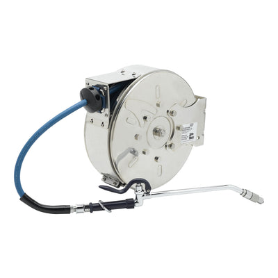 T&S Brass B-7122-C10 Enclosed SS Hose Reel - 30' Hose w/ Extended Spray Wand