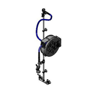 T&S Brass B-7122-C1MXS2E Enclosed 30' SS Hose Reel System - Exposed Piping & Accessories