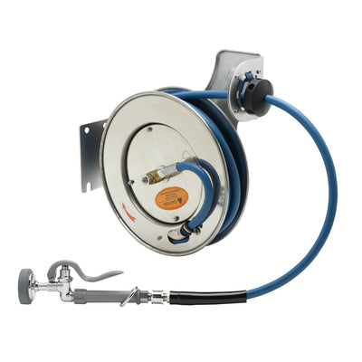 T&S Brass B-7132-01M Open SS Hose Reel - 3/8" x 35' w/ B-0107