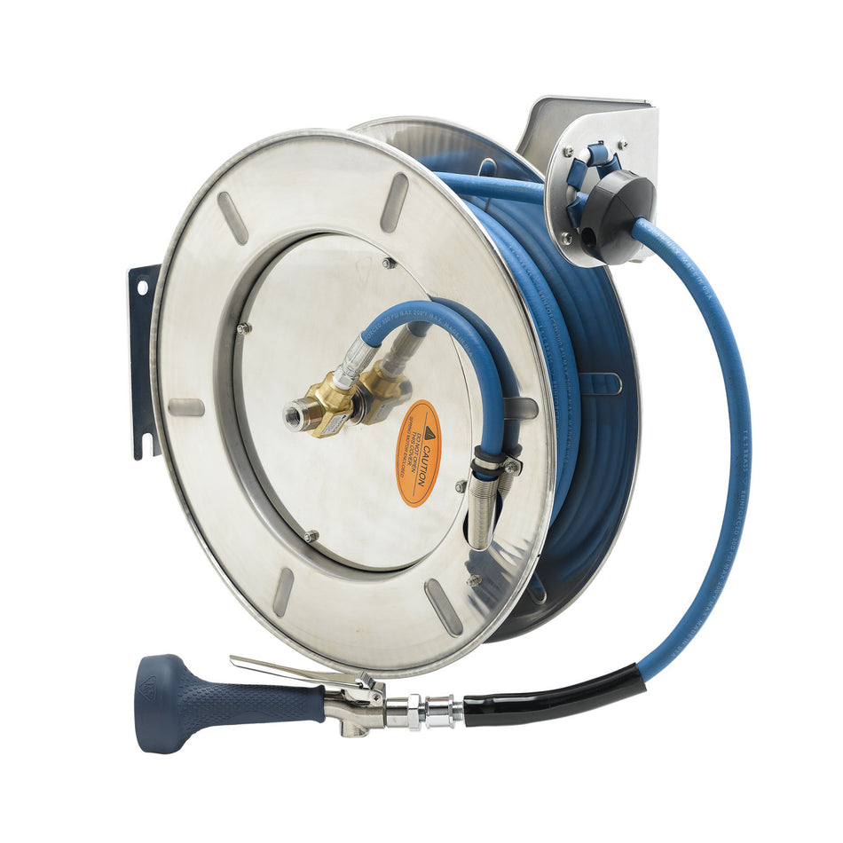 T&S Brass B-7142-08H Open SS Hose Reel - 3/8" x 50' Hi-Flow