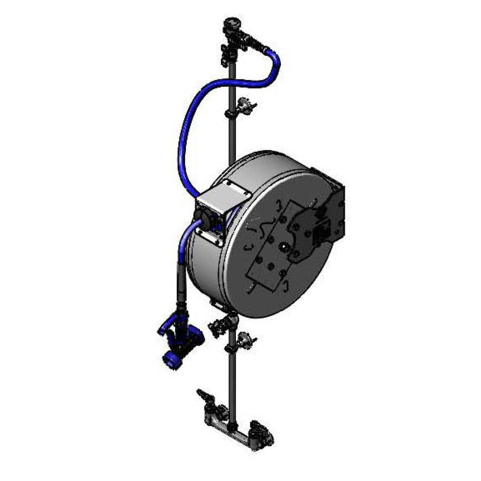 T&S Brass B-7142-C05XS1E Enclosed 50' SS Reel System - Vac Breaker & Exposed Piping