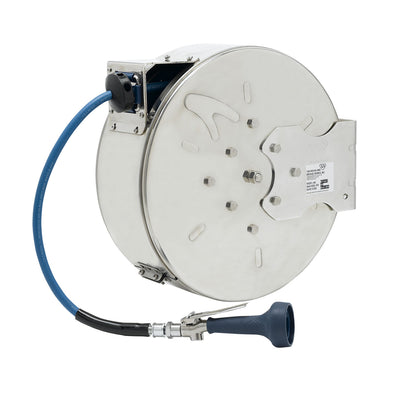 T&S Brass B-7142-C08H Enclosed Hose Reel - SS 50' w/ Hi-Flow Valve