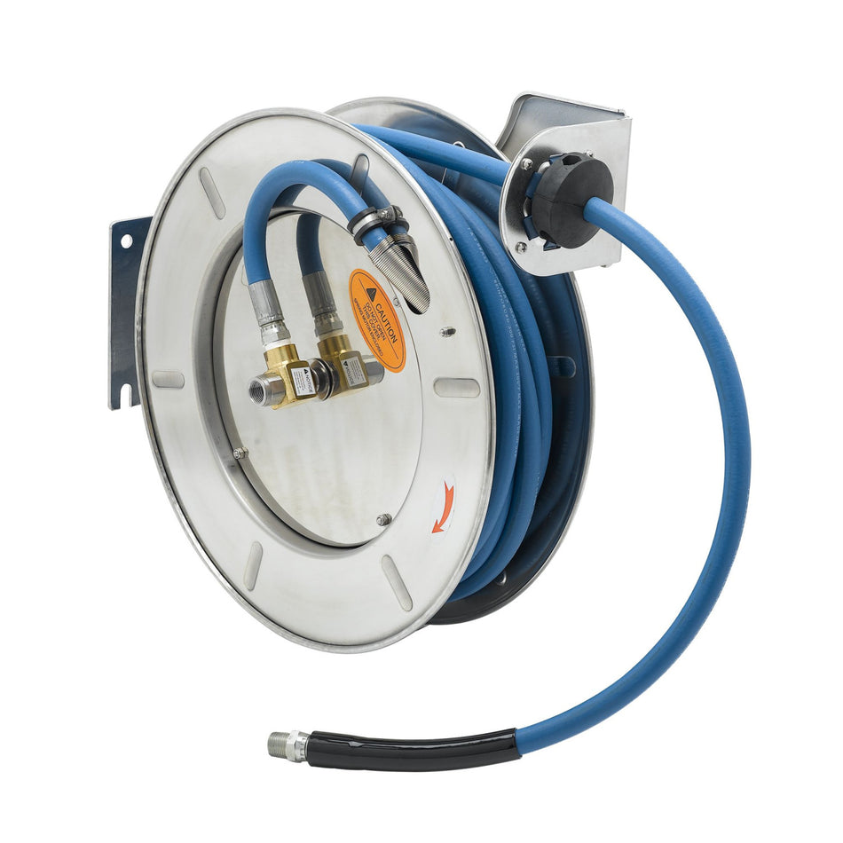 T&S Brass B-7143 Open Hose Reel - SS 1/2" x 50'