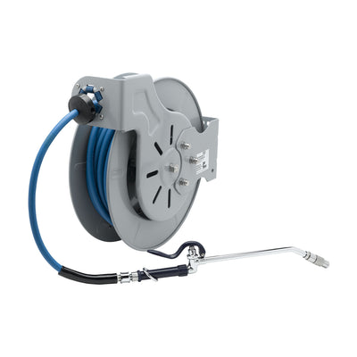 T&S Brass B-7212-10 Open Hose Reel - 3/8" x 15' w/ Spray Wand