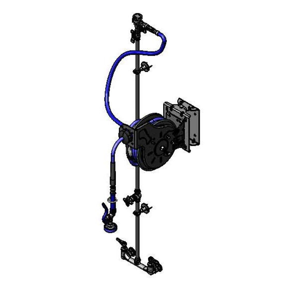 T&S Brass B-7212-U01WS1E Open Hose Reel System - Vacuum Breaker & Piping