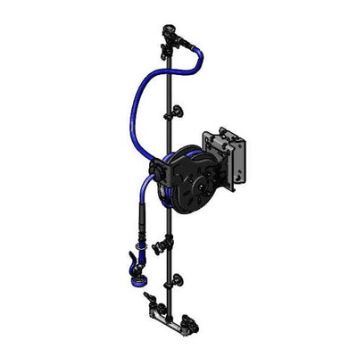 T&S Brass B-7212-U01WS2E Hose Reel System - 15' Open Reel, VB & Swing Bracket