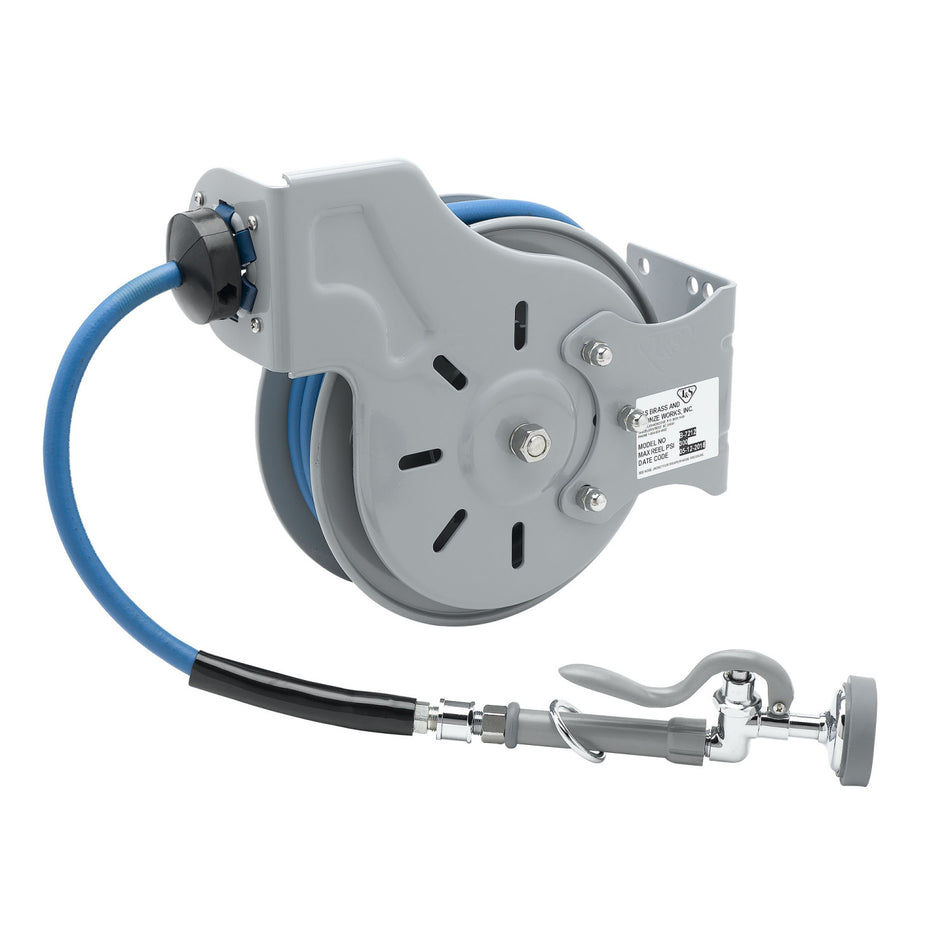 T&S Brass B-7232-01M Open Hose Reel - Gray Spray Valve