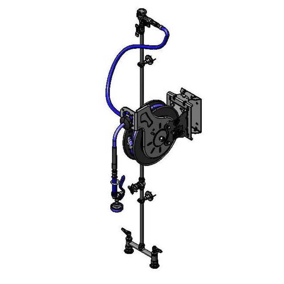 T&S Brass B-7232-U01WS4E Hose Reel System - 35' Open Reel, VB & EasyInstall Bracket (Type 4)