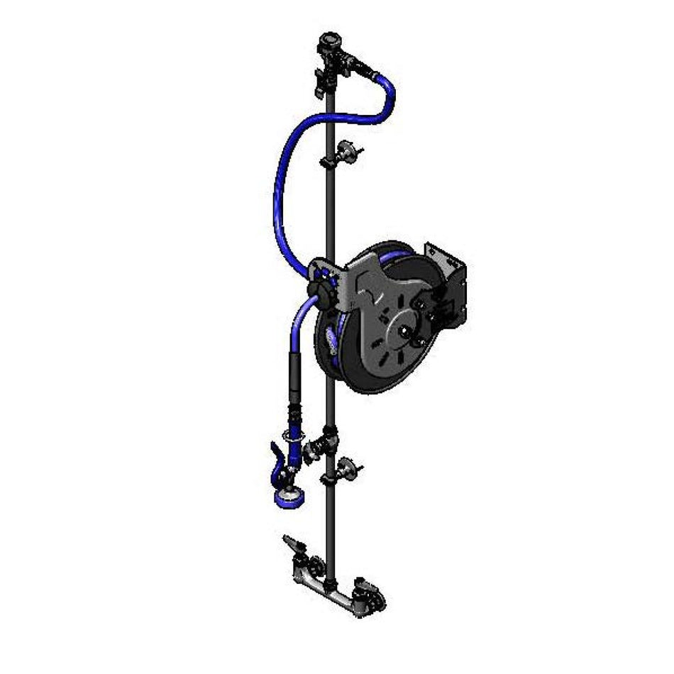 T&S Brass B-7232-U01XS2E Hose Reel System - 35' Open Reel, VB & Exposed Piping (Type 2)
