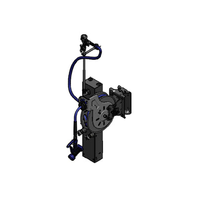 T&S Brass B-7232-U05WS8TC 35' Surface Mount Hose Reel Station - Mixing Valve & Swing Bracket