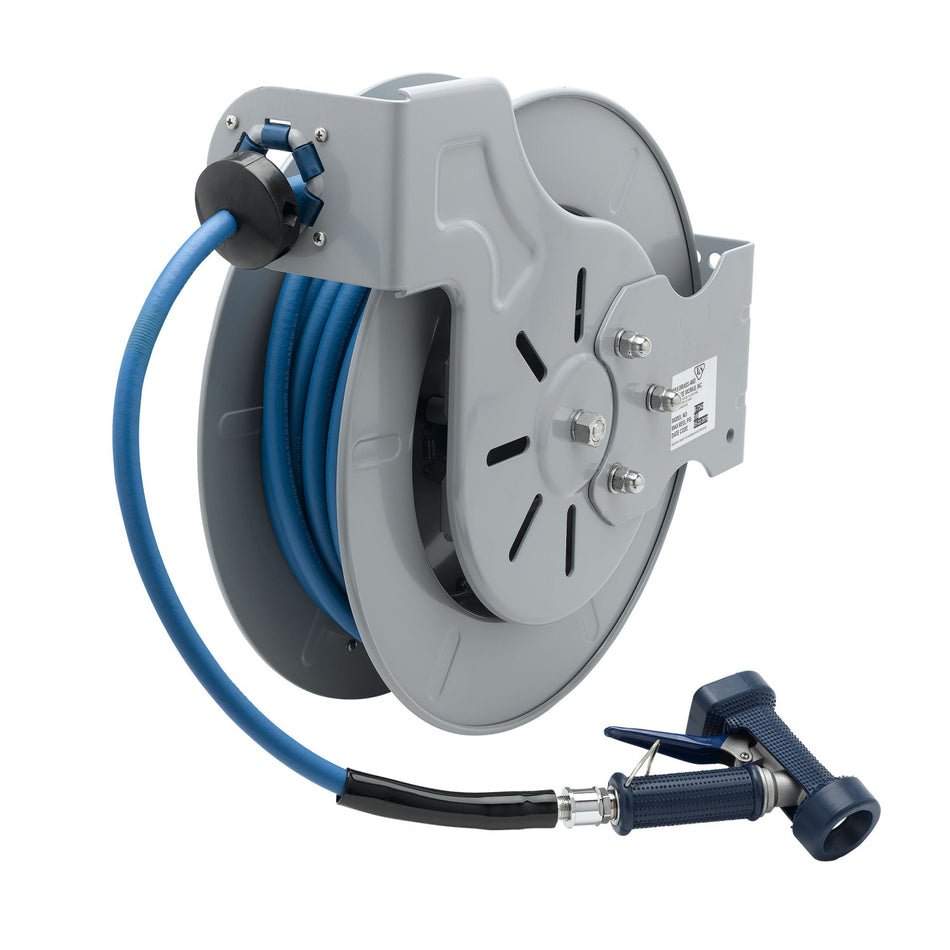 T&S Brass B-7242-02 Open 50' Hose Reel Station - Rear Trigger Water Gun