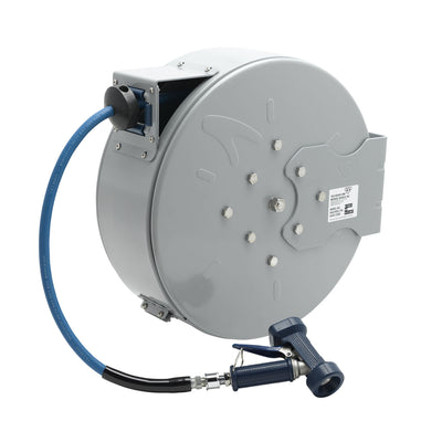 T&S Brass B-7242-C02 Enclosed 50' Hose Reel Station - Rear Trigger Water Gun
