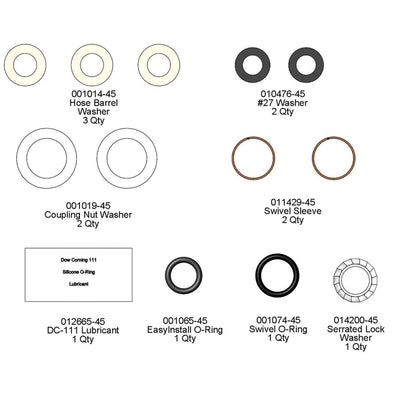 T&S Brass B-PRU-RK Pre-Rinse Unit Repair Kit - Professional