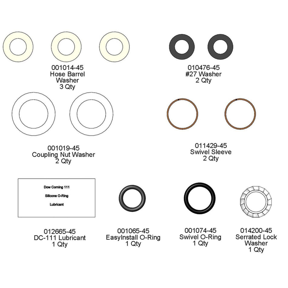 T&S Brass B-PRU-RK Pre-Rinse Unit Repair Kit - Professional