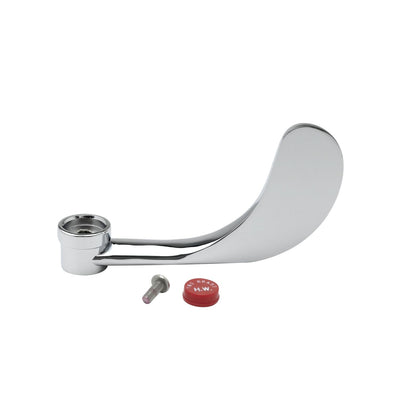 T&S Brass B-WH4H-AM 4 Inch Wrist Action Handle - Antimicrobial Hot Index Red ADA Compliant
