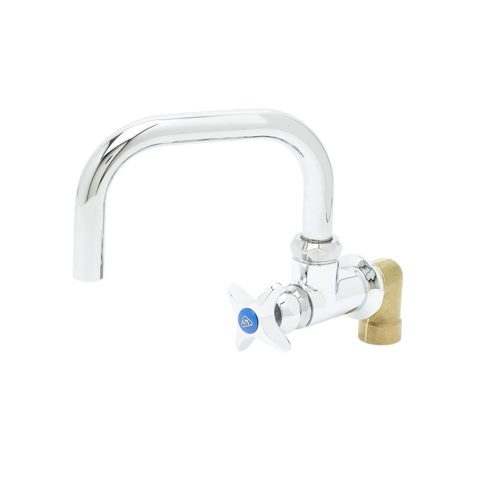 Single Wall Mount Big-Flo Faucet, 6-1/2" Swing Nozzle, 00LL Street Elbow