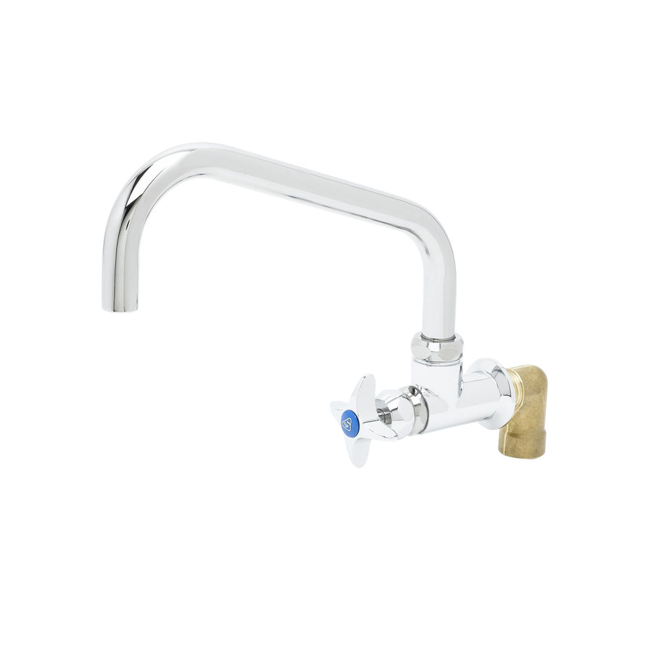 Single Wall Mount Big-Flo Faucet, 10" Swing Nozzle, 00LL Street Elbow