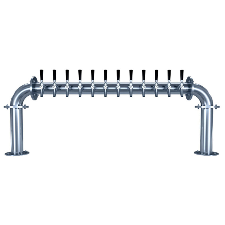 Micro Matic BG-U-12KR Countertop "U" Draft Beer Tower w/ (12) Faucets - Glycol Cooled, Stainless Steel