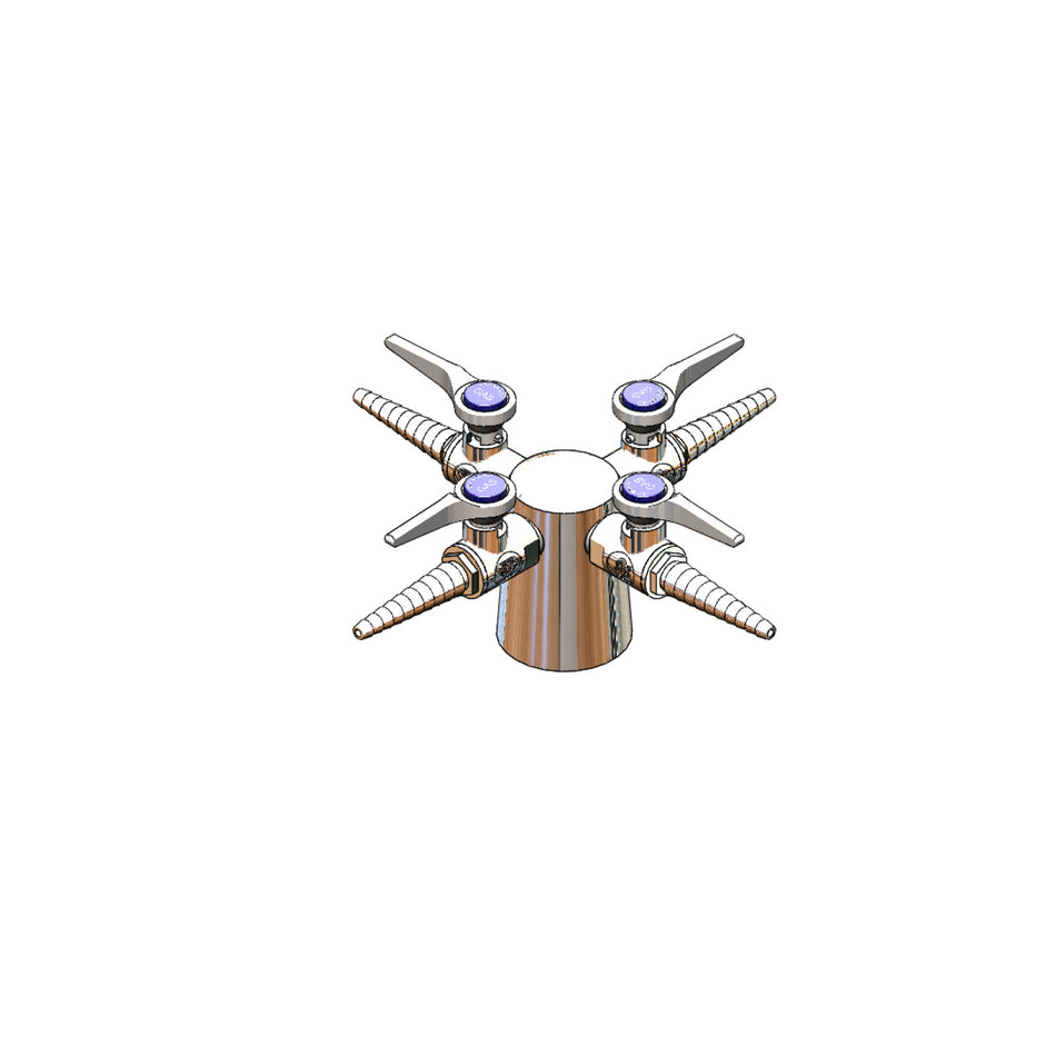 T&S Brass BL-4200-04 Tapered Lab Turret - Four Way
