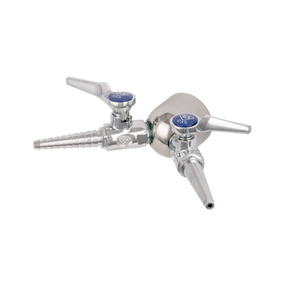 T&S Brass BL-4250-02 Lab Double Panel Flange - Two Hose Cocks & 3/8" NPT