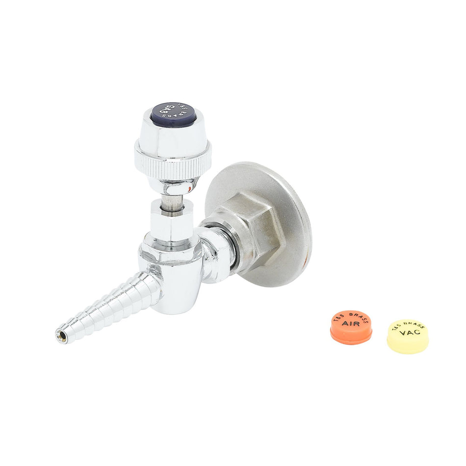 T&S Brass BL-4260-01 Lab Panel Flange - Needle Hose Cock & 3/8" NPT Female Inlet