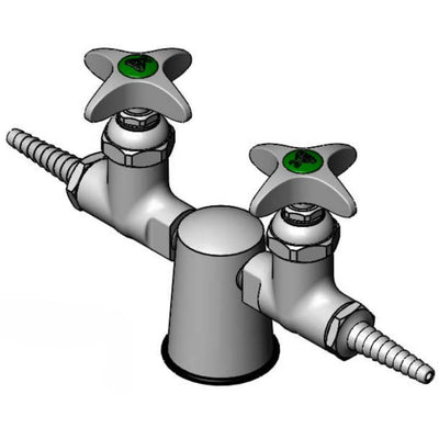 T&S Brass BL-4305-02 Lab Turret with Dual Water Stops - 180 Degrees & Serrated Tips