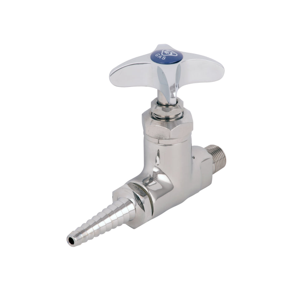 T&S Brass BL-4500-01 Lab Straight Stop - Gas Service with 3/8" NPT Male Inlet