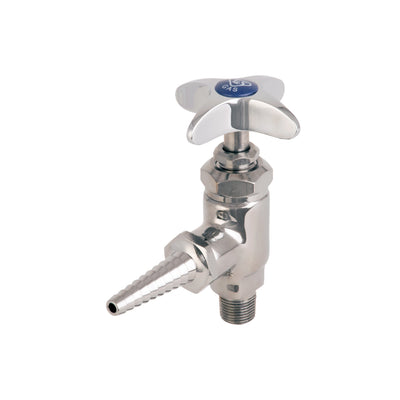 T&S Brass BL-4520-01 Lab Angle Stop for Gas - Serrated Tip & Color Coded Index