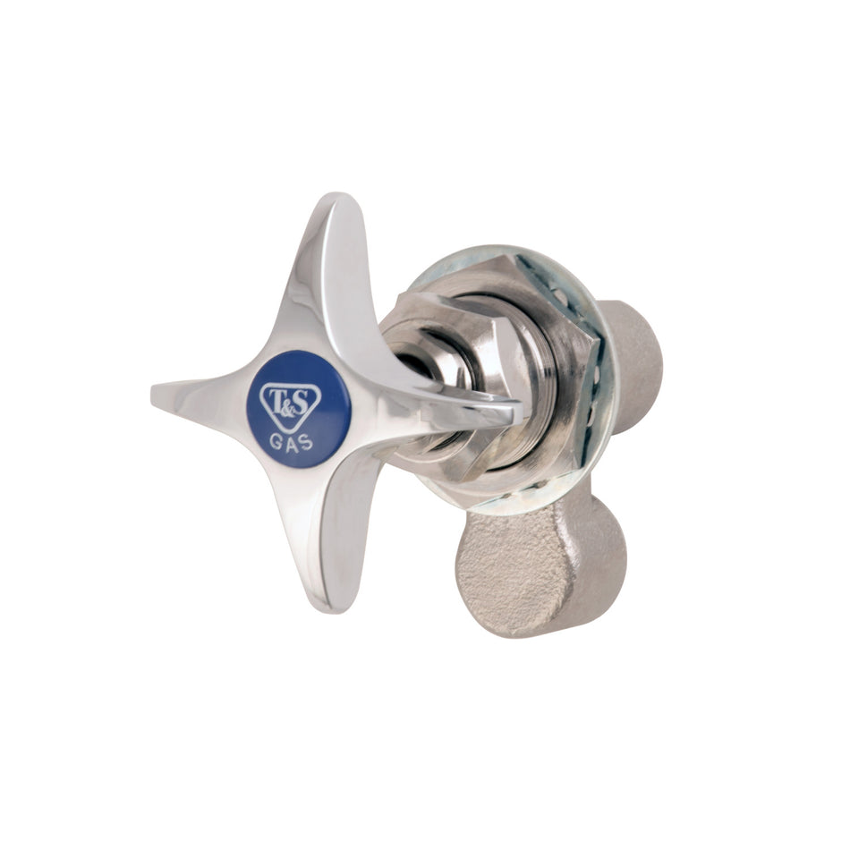 T&S Brass BL-4705-01 Lab Fume Hood Valve for Gases - 4-Arm Handle & 3/8" NPT