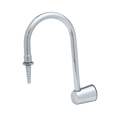 T&S Brass BL-4750-07 Lab Panel Turret - Rigid Gooseneck & Serrated Tip Outlet