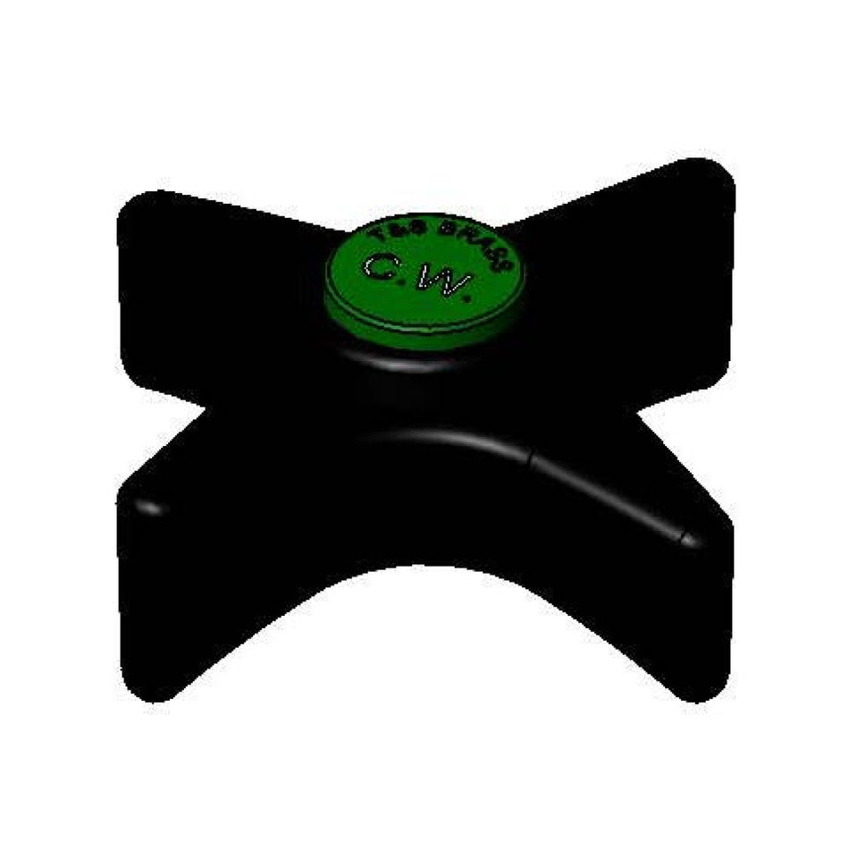 T&S Brass BL-5505-07 Black 4-Arm Lab Handle - Green Index