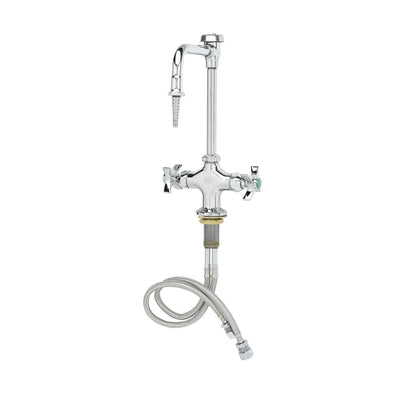 T&S Brass BL-5700-08 Lab Mixing Faucet - Rigid Vacuum Breaker Nozzle & Serrated Tip