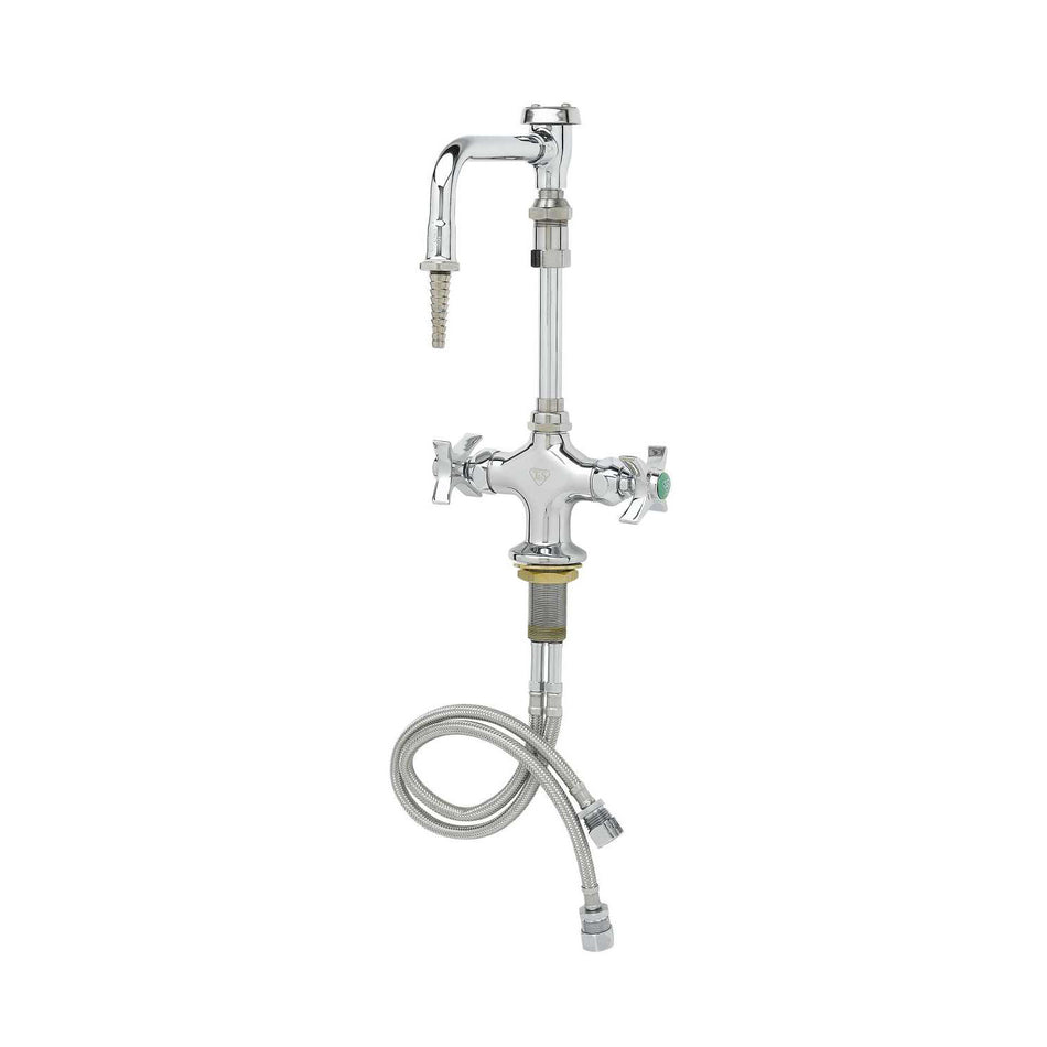 T&S BL-5700-09 Lab Mixing Faucet w/ Swing Nozzle, Serrated Tip