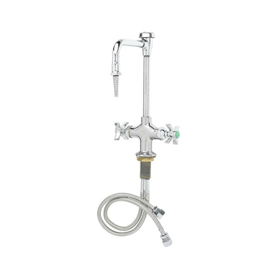 T&S Brass BL-5704-08 Lab Mixing Faucet - Swivel Vacuum Breaker Gooseneck & Serrated Tip