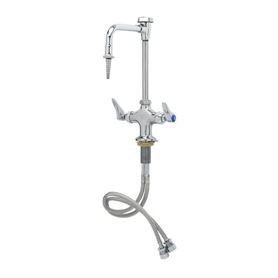 T&S Brass BL-5704-08L-QT Lab Mixing Faucet - QT Eterna, VB Nozzle & Lever Handles