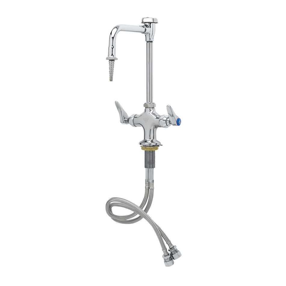 T&S BL-5704-08L-QT Lab Mixing Faucet w/ Vacuum Breaker Nozzle, Serrated Tip