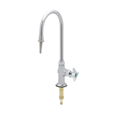 T&S Brass BL-5705-01 Single Temp Deck Mount Lab Faucet - 6" Swivel/Rigid Spout & Serrated Tip