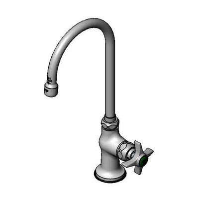 T&S Brass BL-5705-04 Single Temp Lab Faucet - Swivel/Rigid Gooseneck & Aerator