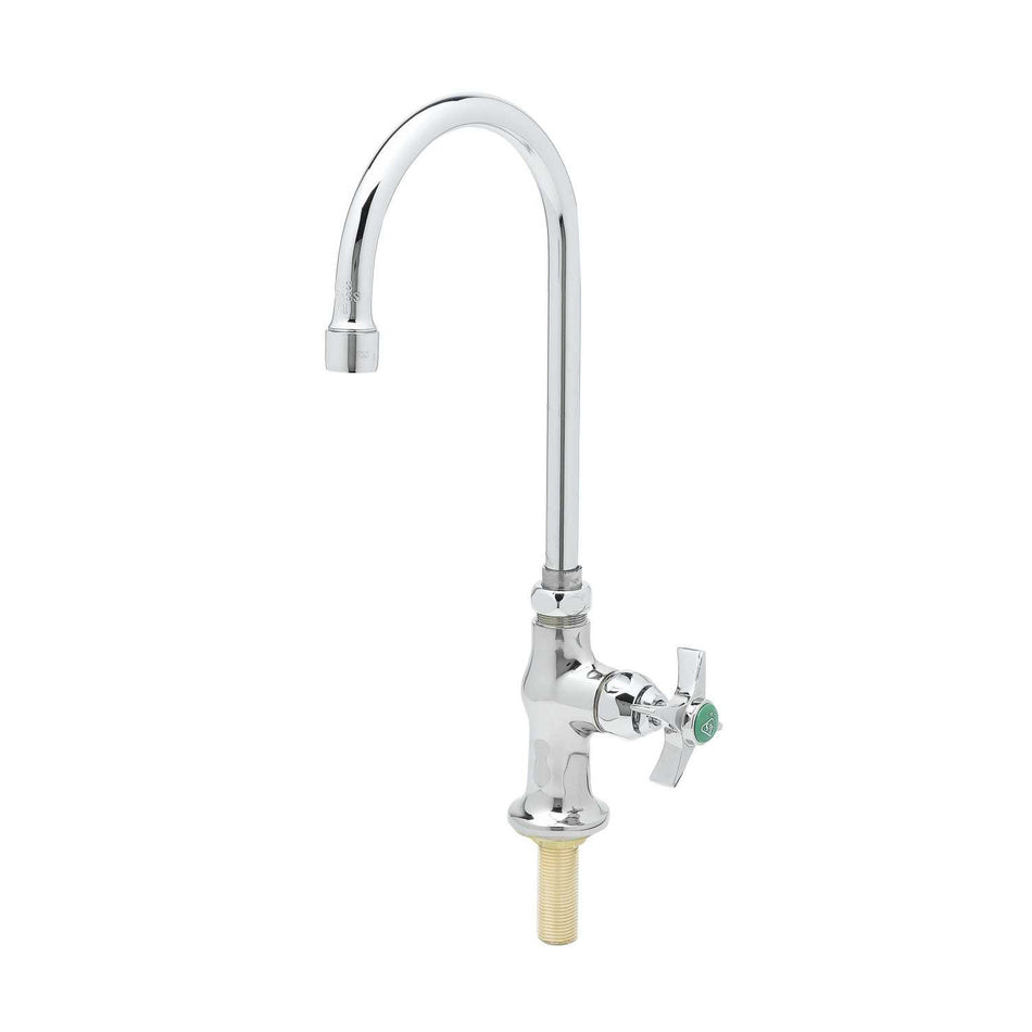 Lab Faucet, Single Temp., Swivel/Rigid Gooseneck, Aerator Outlet, 1/2" NPSM Male Shank